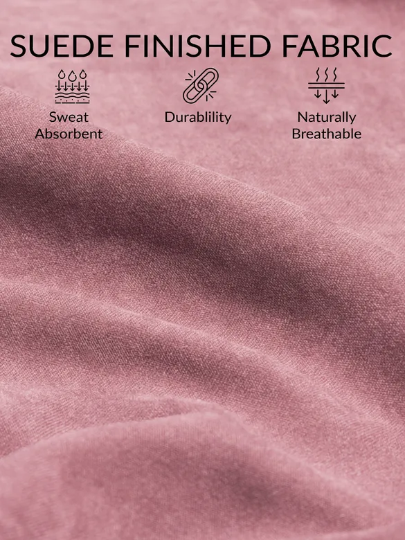 Mauve Pink Plain Suede Urban Shirt for Men