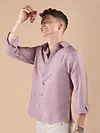 Mauve Textured Check Shirt