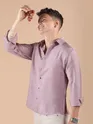 Mauve Textured Check Shirt