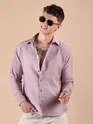Mauve Textured Check Shirt