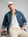 Mid-Blue Vintage Wash Denim Shirt