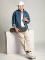 Mid-Blue Vintage Wash Denim Shirt