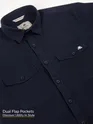 Midnight Blue Cotton Twill Shirt for Men