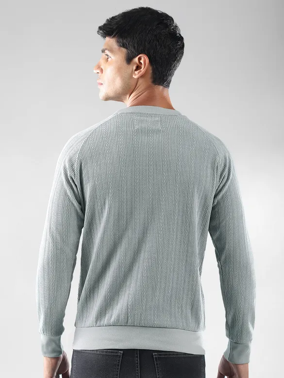 Mist Grey Cut and Sew Sweatshirt