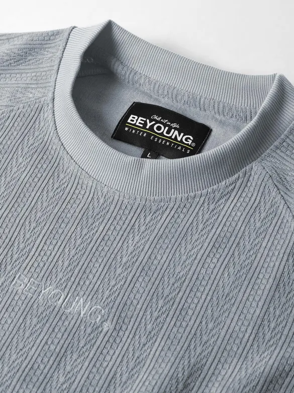 Mist Grey Cut and Sew Sweatshirt