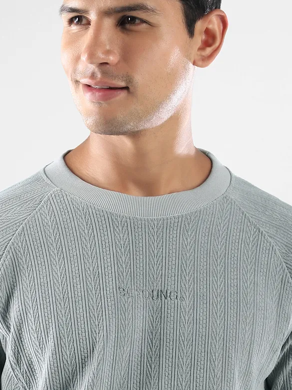 Mist Grey Cut and Sew Sweatshirt