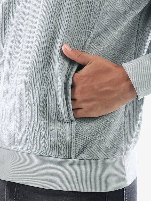 Mist Grey Cut and Sew Sweatshirt