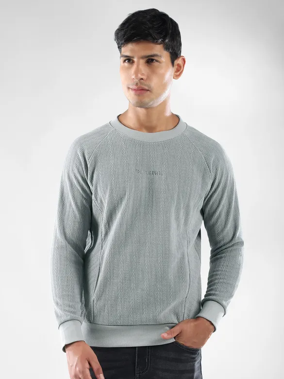 Mist Grey Cut and Sew Sweatshirt