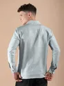 Mist Grey Textured Check Shirt