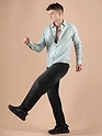 Mist Grey Textured Check Shirt