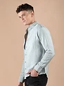 Mist Grey Textured Check Shirt