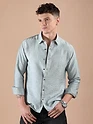 Mist Grey Textured Check Shirt