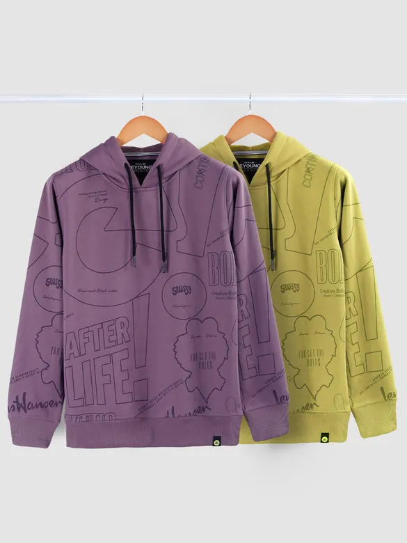 Mustard After Life Comic Printed Hoodie