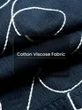 Navy Blue Abstract Embroidered Shacket