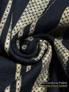 Navy Blue and Beige Striped Shirt