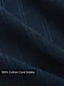 Navy Blue Cord Dobby Shirt For Men
