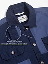 Navy Blue Denim Shacket for Men