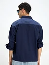 Navy Blue Denim Shacket for Men