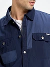 Navy Blue Denim Shacket for Men