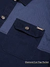 Navy Blue Denim Shacket for Men