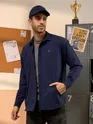 Navy Blue Dual Pocket Men?s Shirt