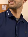 Navy Blue Dual Pocket Men?s Shirt