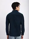Navy Blue Flap Pocket Corduroy Shirt