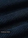 Navy Blue Flap Pocket Corduroy Shirt