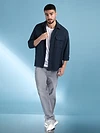 Navy Blue Recycled Flannel Shirt