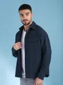 Navy Blue Recycled Flannel Shirt