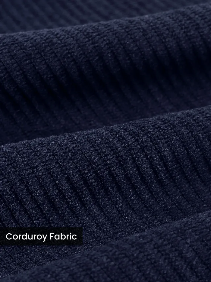 Navy Corduroy Dual Pocket Shirt