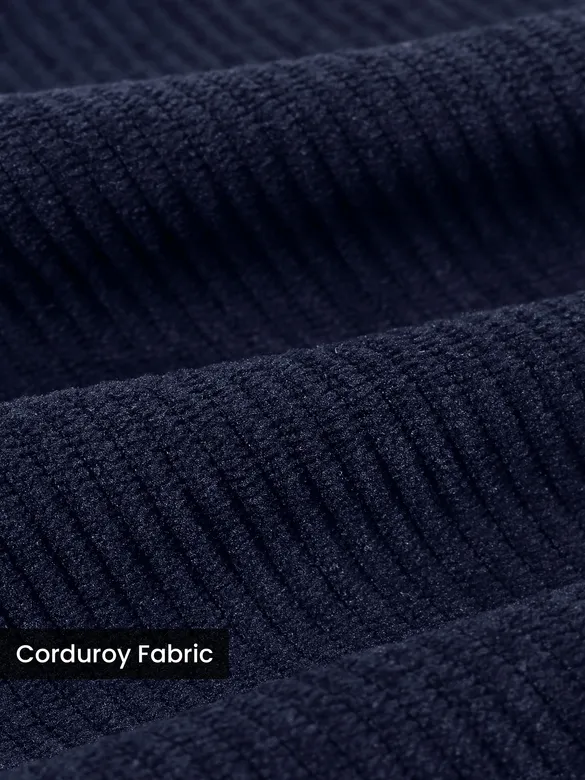 Navy Corduroy Dual Pocket Shirt