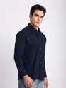 Navy Corduroy Dual Pocket Shirt