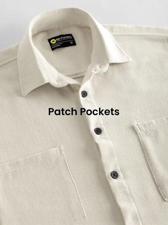 Off White Dual Pocket Cotton Shirt