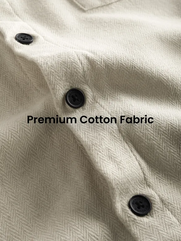 Off White Dual Pocket Cotton Shirt