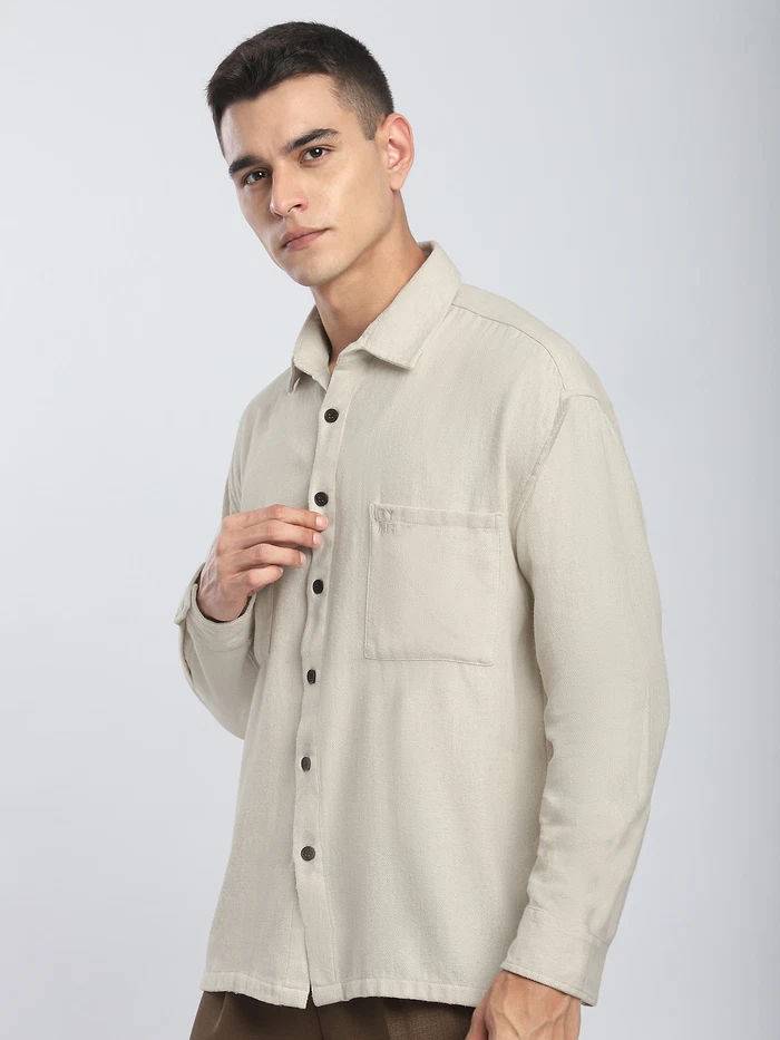 Off White Dual Pocket Cotton Shirt