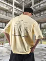 	 Off White Peace Printed Ribbed Edge Oversized T-Shirt