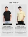 Off White Peace Printed Ribbed Edge Oversized T-Shirt