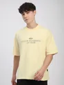Off White Peace Printed Ribbed Edge Oversized T-Shirt