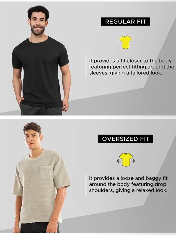Off White Textured Oversized T-shirt