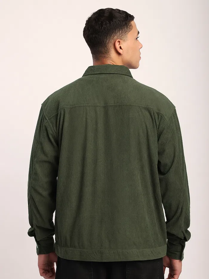Olive Corduroy Shacket