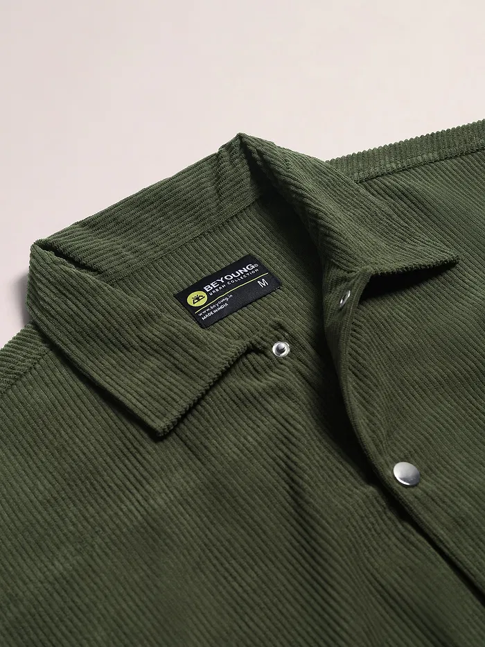 Olive Corduroy Shacket