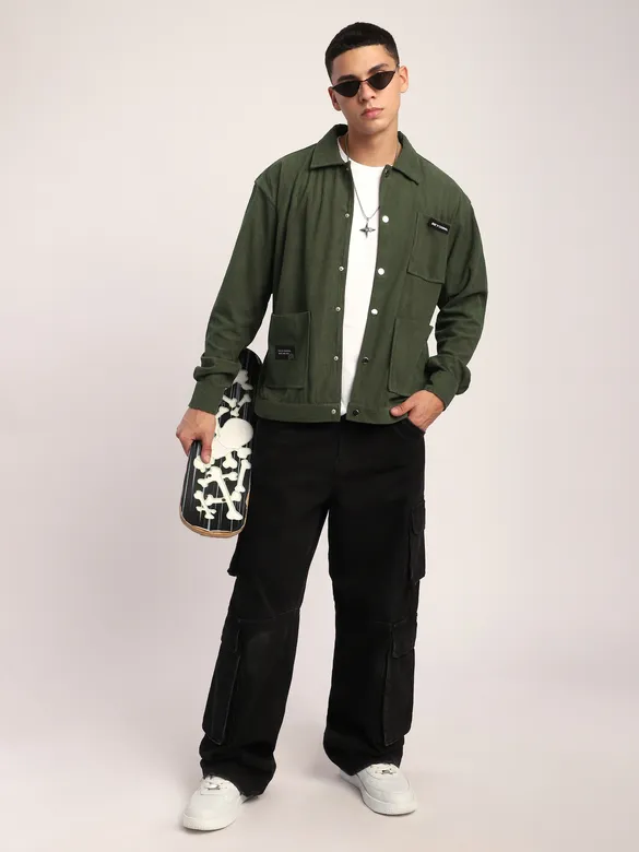 Olive Corduroy Shacket