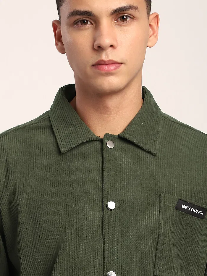 Olive Corduroy Shacket