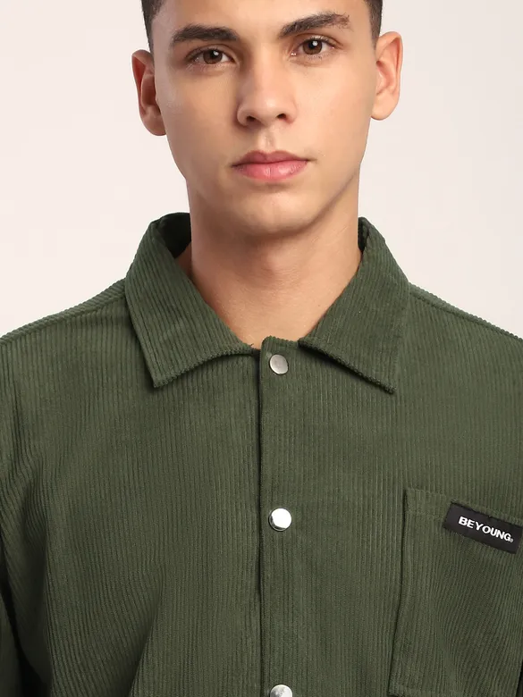 Olive Corduroy Shacket