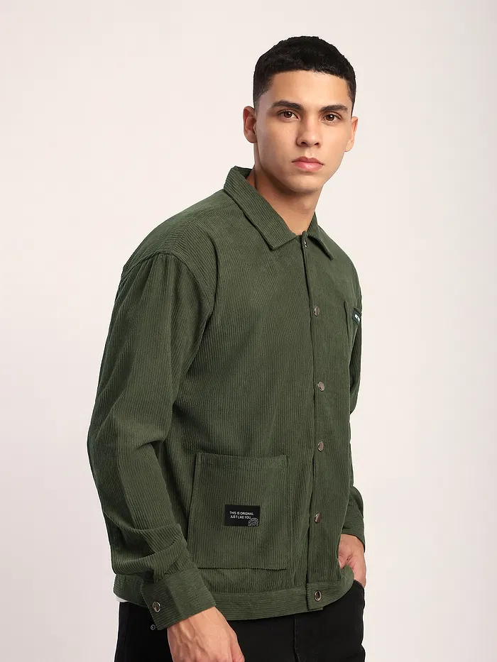 Olive Corduroy Shacket