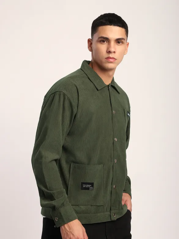 Olive Corduroy Shacket