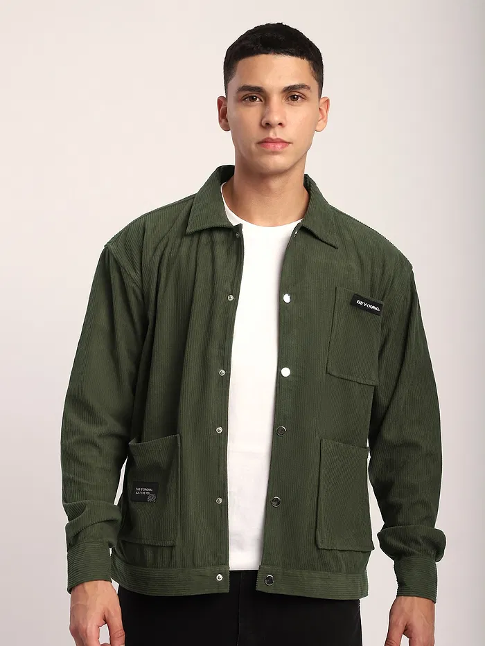 Olive Corduroy Shacket