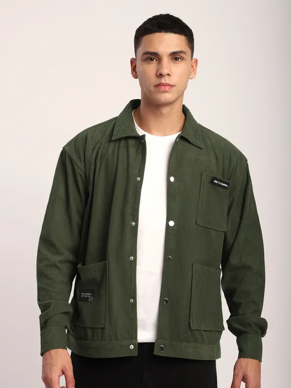 Olive Corduroy Shacket