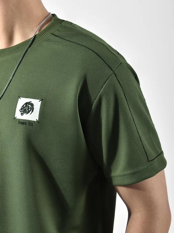 Olive Dragon Era HD Print Oversized T-Shirt